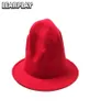 Ull bredbrim vulkaniska hattar kände fedora mössor för män kvinnor hiphop rekvisita vuxna under hösten och vinter varma julfestgåvor T3825468