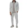 Men's Suits 2023 Fall Jacket Solid Color Casual Zipper Long Sleeve Coat Pant Suit Mens Vest Lightweight Dress