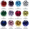 50 pièces par Total 600 pièces 12 couleurs anniversaire rond en vrac zircon cubique pierre corindon pierres précieuses synthétiques CZ268B