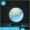 Dekorative Objekte Figuren Weltkugel Englische Version Karte mit LED-Licht Geographie Bildungsbedarf 230616 Drop Lieferung Ho Otjjm
