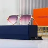 Top lunettes de soleil de luxe lentille de luxe designer femmes hommes lunettes senior lunettes pour femmes lunettes cadre vintage lunettes de soleil en métal avec boîte lettre OS 5