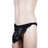 Nova cintura baixa sexy tanga de renda e g string colorido calça masculina com bolsa roupa interior gay jockstrap sissy