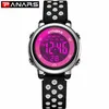 PANARS Students Colorful Fashion Watch Children's Watch Hollow Out Band Waterproof Alarm Clock Multi-function Watches for Kid229Z