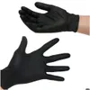 Gants de nettoyage 100pcs gants en nitrile imperméable à l'eau allergie latex de qualité alimentaire nettoyage sécurité travail pour ménage mécanicien cuisine Drop Del Dhhrz