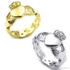 Fashion Stainless Steel Band Claddagh Heart Crown Love Mens Womens Ring Gold Size 6 7 8 9 10 11 12 13222i