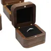 Smycken påsar valnöt förvaringslåda förlovningsringar lådor fina hantverk fall