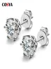 Stud Cosya Real 0.5-1 Caratcolor Diamond Earrings for Women 925 Sterling Silver Fine Jewelry Engagement Gifts 2210203315613