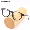 Lunettes de soleil de mode Cadres Lunettes en bois Lunettes myopes Cadre Hommes Femmes Spectacle optique Bois Lentille claire Lecture ronde plaine G341L