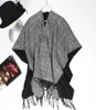 Halsdukar modeplädkvinnor vinter varm poncho wrap stickad kashmir kappor sjal cardigans kappa elegant dubbelsida halsduk yttre7277454