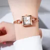 Wristwatches Watch For Women Niche Design Square Dial Fashionable Elegant High-end Waterproof Clock Antique Bracelet