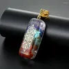 Anhänger Halsketten 6 Stile Reiki Heilung Bunte Stein Natürliche Chakren Orgon Energie Geometrische Halskette Pendel Amulett Männer Frauen Schmuck