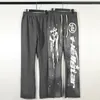 Мужские брюки Y2K, винтажная мужская уличная одежда, серые мешковатые спортивные брюки-карго Hell Star, спортивные штаны для бега, расклешенные спортивные штаны Hellstar, одежда 783