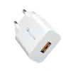 شحنات سريعة سريعة QC3.0 EU US AC USB Power Adapter 18W شحنات الجدار لـ iPhone 15 11 13