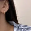Creolen Koreanische Silber Farbe Glatte Liebe Herz Ohrring Für Frauen Egirl Einfache Kleine Kreis Piercing Ohr Schnalle Schmuck