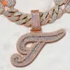 Jóias de Hip Hop Jewelry Diamante personalizado 925 Sterling Silver VVS Colar de cadeia de laços cubanos Moissanite para homens e mulheres