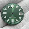 مجموعات إصلاح الساعات NH35 DIAL 4 Crowns 29mm Green Luminous Black/Blue/Green Presection Fit for Movement SKX007 Accessories