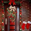 Decorative Flowers Artificial Christmas Wreath Colorful Bow Beautiful Wall Window Door For Front Rattan Circle Doll Party Decor