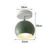 Ceiling Lights Multicolor Rotatable LED Lamp Creative Round Iron Macaron E27 Light For Indoor Aisle Apartment El Cafe Bar