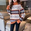 Kadın Sweaters 2023 Sweate Sweat'i kalınlaştırın Gevşek Bir Lady's Ceket Bultlenek Top Kış Giysileri Kadın Kore Moda