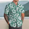 Camisas casuais masculinas camisa de verão havaiana oversize manga curta lapela single-breasted roupas de moda 5xl