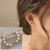 Stud Earrings MeiBaPJ 3-4mm Natural Semiround Pearl Fashion 925 Silver Fine Wedding Jewelry For Women