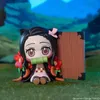 Blind box Original Bubble Mart Demon Slayer Box Kamado Tanjirou Nezuko Pvc Anime Figure Model Male Doll Gift 231212