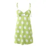 Casual Dresses High Quality Polka Dot Sling Dress Sexy Women Sleeveless A-line Mini Summer Party Robe