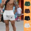 Męskie szorty szorty Mężczyźni Summer Bawełna swobodne spodnie robocze Fitness Solidny kolor String White trening biegnący bruk krótkie Homme L231212