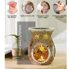 Doftlampor ljus Essential Oil Turkish Style Mönster målat glas Aromaterapi Lamp Cafe Bar Home Table Decoration 231212