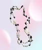 Women Long Chains Layered Pearl Beaded Necklace Collares de moda Number 5 Flower Party Jewelry4519457