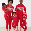 Rompertjes 2023 Jaar Kleding Kerst Familie Pyjama Set Moeder Vader Kinderen Bijpassende Outfits Baby Romper Zachte Nachtkleding Look 231212