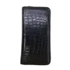 Plånböcker Business Men's Alligator Real Crocodile äkta läder Long Organizer Wallet Boy Card Holder Purse