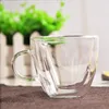 180 ml 240 ml podwójne szklane kawy kubki kubki przezroczyste w kształcie serca kubki herbaty z uchwytem romantyczne prezenty FMT2086