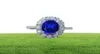 KNRIQUEN 100 Argent Sterling Créé Moissanite Saphir Bleu Royal Pierre Précieuse De Mariage Fête De Fiançailles Femmes039s Bague Fine Jewe99412967752