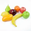 Party Decoration 8Pcs Variety Artificial Fruits Plastic Fake Fruit Kitchen Table DIY Home Food Pography Prop For Household Garden