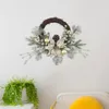 Decorative Flowers Christmas Front Door Wreath Winter Decor Rattan For Wall Wedding Indoor Farmhouse Home Decoration