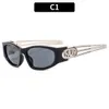 Y2K futuristic sunglasses, hip-hop trendy sunglasses, Instagram popular fashion sunglasses 1214 1214