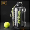 Vattenflaskor 1,5 2 liter BPA Sportflask Kettle 1 gallon stor kapacitet tritan vatten med ST Drick vattenbotten Gym Cup Drop Delivery Dhagr