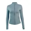 LU-088 Yogas Jacket Dames Yoga-outfits Definieer workoutjas Fiess Jackets Sport Quick Dry Activewear Top Solid Zip Up Sweatshirt TopsWeater Jacketstop