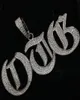 Iced Single Letters AZ Namn Pendant Necklace Micro Pave CZ Stone Hip Hop Punk Style Fashion Jewelry Gift For Men Women9521365