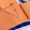 Brand Brand-name Letter Pendant Stainless Steel Fashion Gold Chain Necklace Couple Jewelry. High Quality