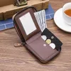 Wallets Classic Retro Men's Wallet Short Pu Leather Zipper Large Capacity Business Card Holder Coin Purse Money Bag