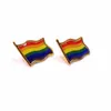 Spilla bandiera arcobaleno Ferro fibbia a farfalla Distintivo colla Spilla per collare per abbigliamento Gay Lape 318g