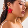 Stud Earrings Boho Colorful Metal Big Starfish For Women Lady Trendy Summer Geometric Piercing Y2K Jewelry Accessories
