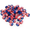 3 Styles 300pcs per lot Round Clay National Flag Beads of America Puerto Rico and UK Size in 10mm Diameter for Jewelry DIY297G