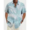 Camisas casuais masculinas camisa de verão havaiana oversize manga curta lapela single-breasted roupas de moda 5xl