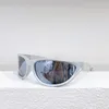 Sunglasses Fashion Hip Hop Style Men's Glasses 0124S Cat Eye Large Frame Women's Silvery Reflective Lenses Black Blue 7 Colors