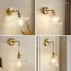 Wandleuchten VIGOUS Lampe Kristall Nordic Modern Aufhänger Ellenbogen Zwei Stil Badezimmerspiegel Treppe Kupfer LED-Leuchte