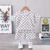 Kläduppsättningar Kläduppsättningar 2st barn Tracksuits Summer Solid Kids Shorts T-shirts Set Toddler Boy Clothes Suits Girl Outfits Baby DH6MR