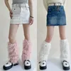 Femmes chaussettes automne d'hiver Furry Long Boot des années 80 Partyglers pour 37JB